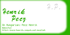 henrik pecz business card